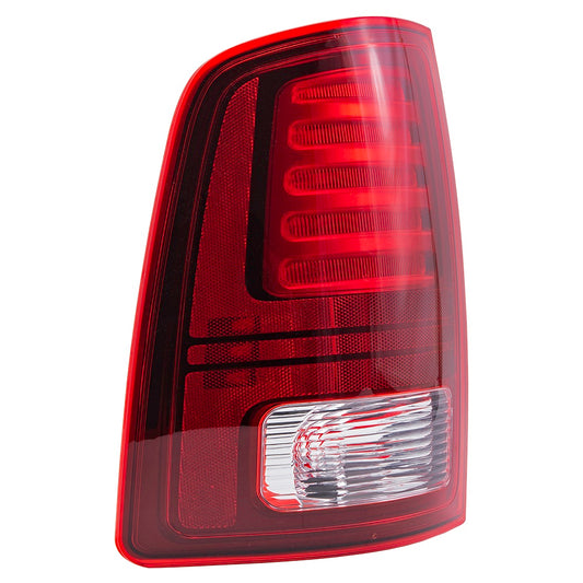 Brock 2222-0553L LED Combination Tail Light Assembly With Black Trim Compatible With 2013-2018 RAM Pickup 2019-2023 RAM 1500 Classic