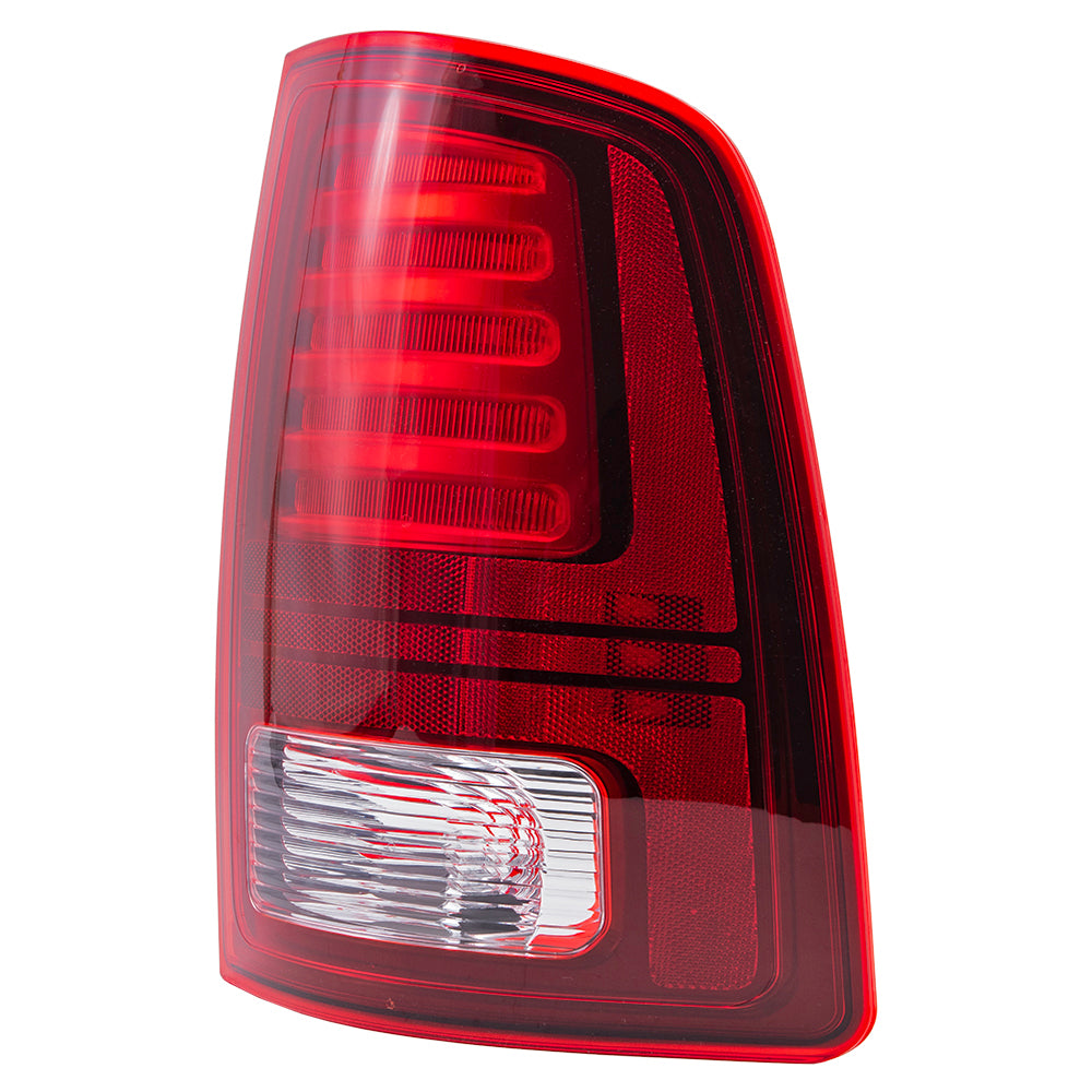 Brock 2222-0553R LED Combination Tail Light Assembly With Black Trim Compatible With 2013-2018 RAM Pickup 2019-2023 RAM 1500 Classic