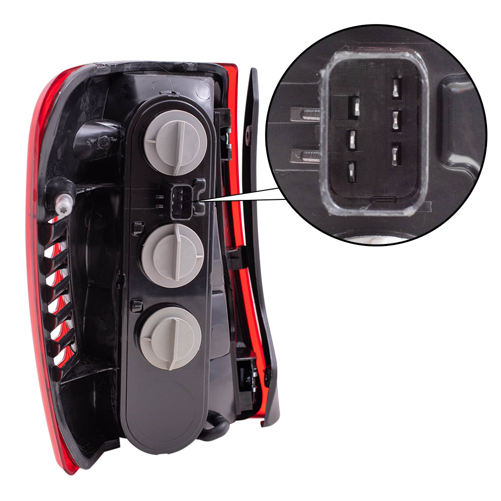 Brock Replacement Passenger Tail Light with Circuit Board Compatible with 2002-2004 Grand Cherokee 55155138AI