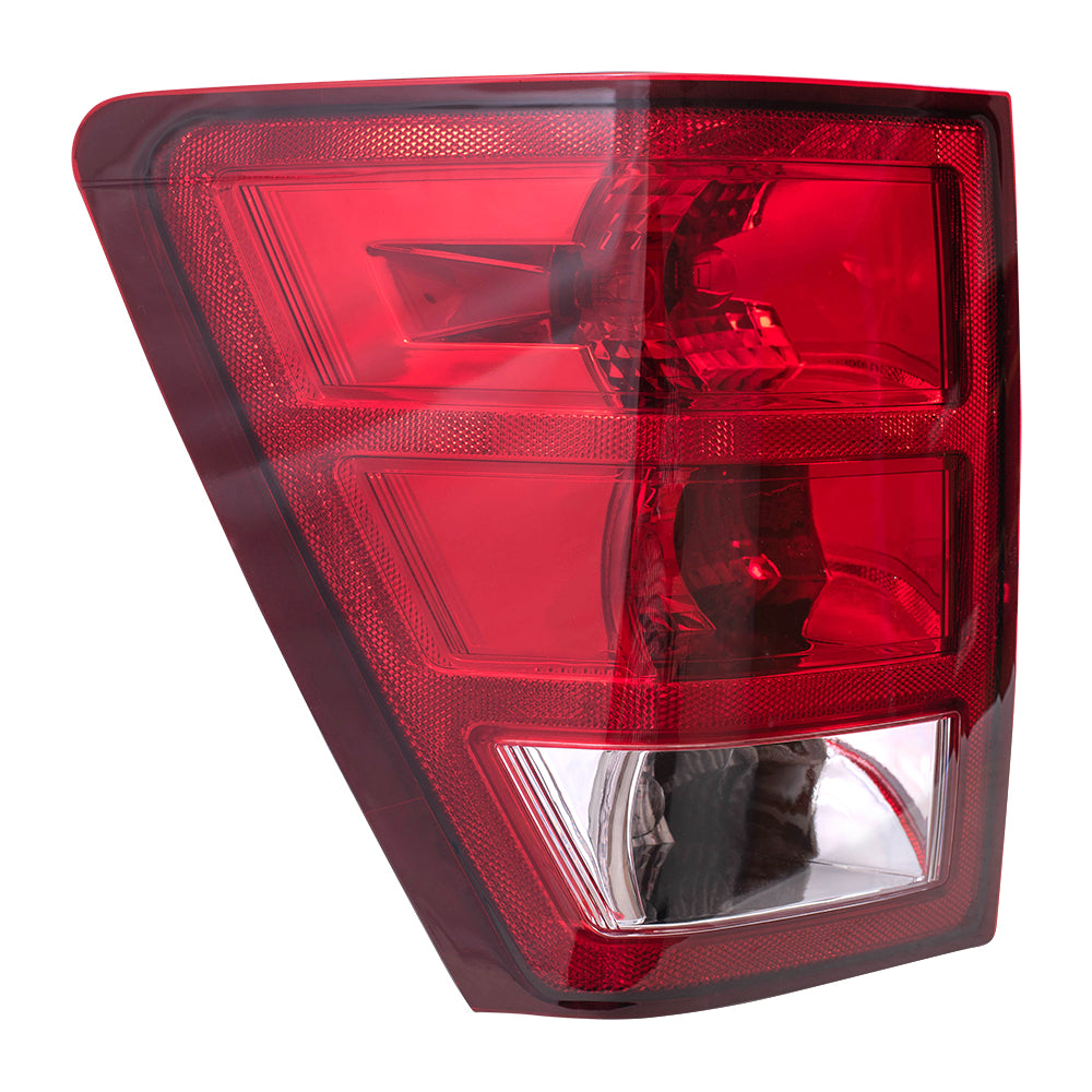 Brock Replacement Driver Tail Light with Bulb Sockets and Wiring Compatible with 2005-2006 Grand Cherokee 55156615AF