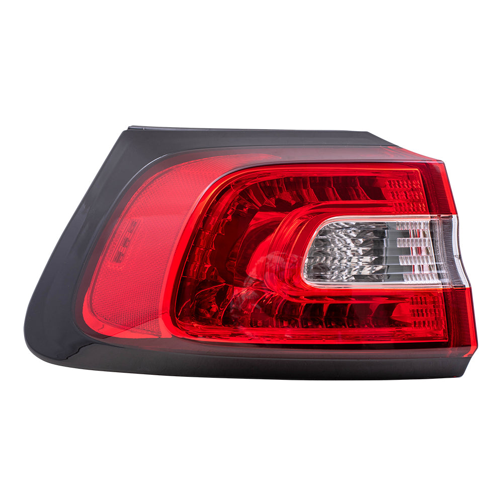 Brock Replacement Set Driver and Passenger Quarter Panel Mounted Tail Lights Compatible with 2014-2017 Cherokee 68102907AF 68102906AF