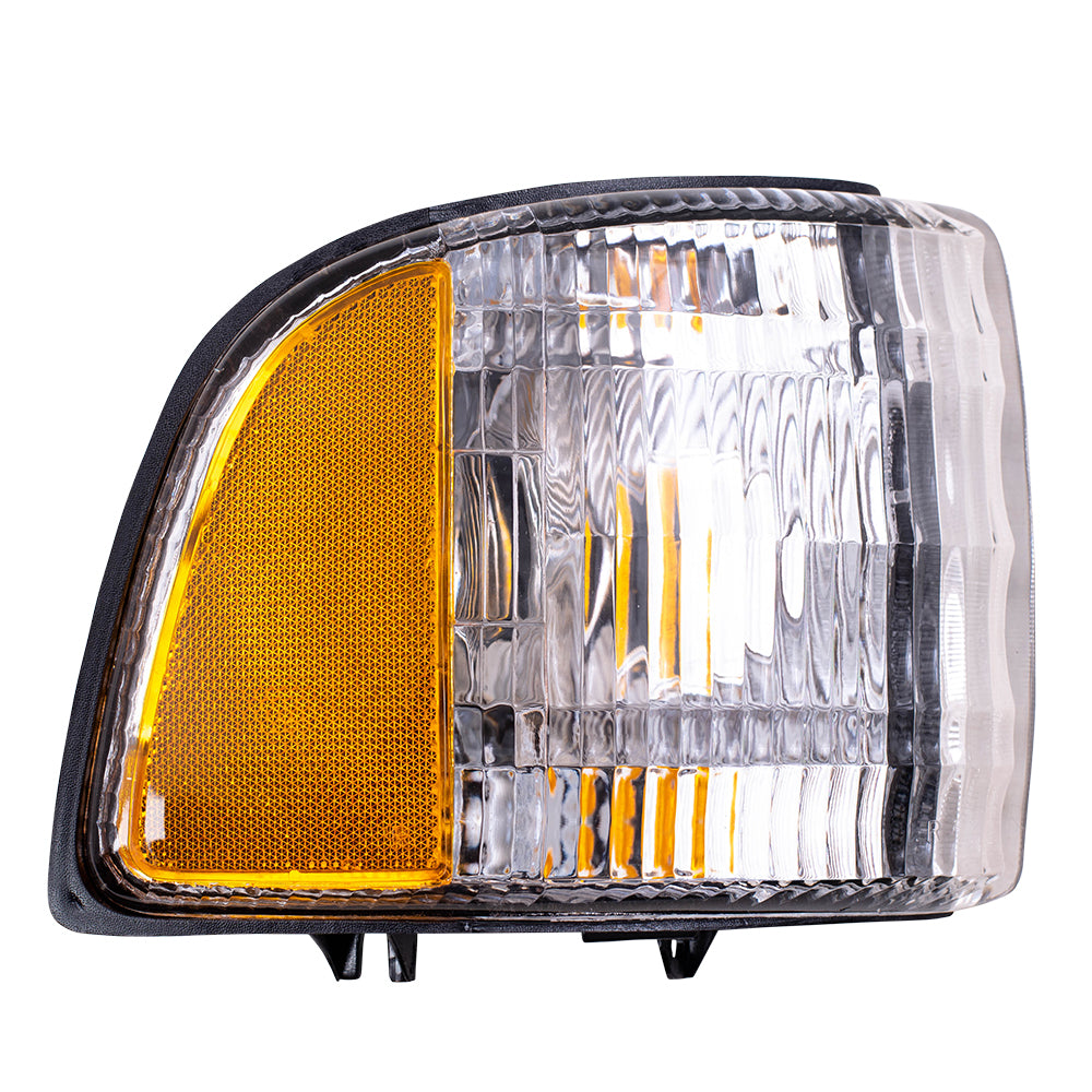 Brock Replacement Set Driver and Passenger Park Signal Corner Marker Lights Compatible with 1994-2002 Pickup Truck 55054773AD 55054772AD