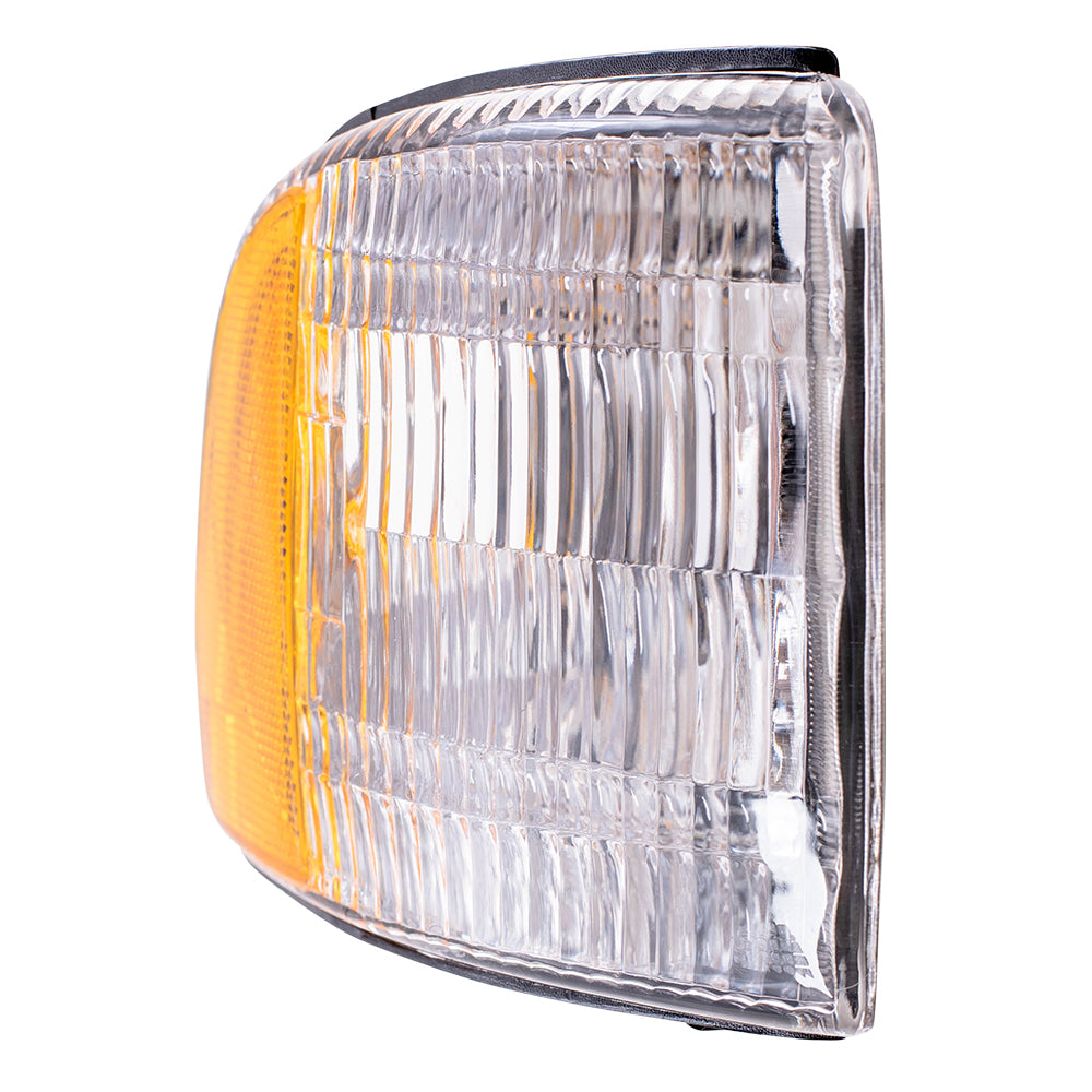Brock Replacement Set Driver and Passenger Park Signal Corner Marker Lights Compatible with 1994-2002 Pickup Truck 55054773AD 55054772AD