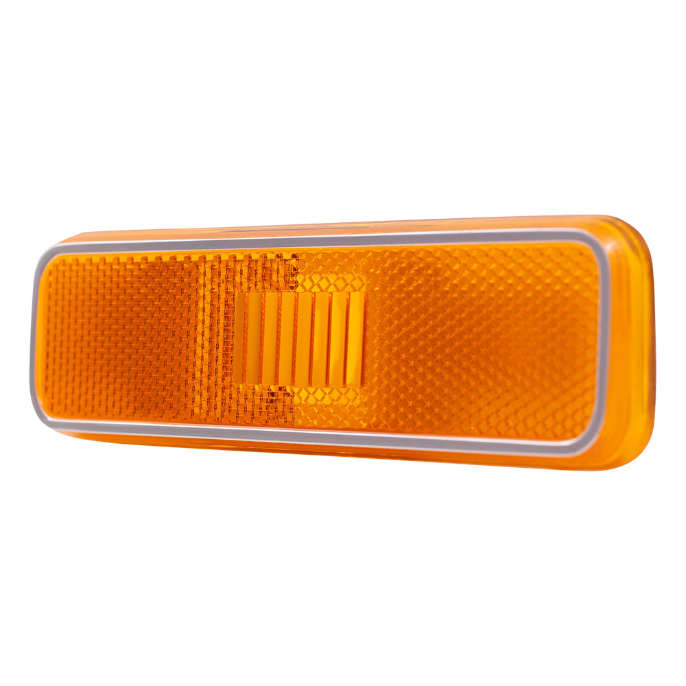 Brock Replacement Amber Front Signal Side Marker Light Compatible with 1981-1983 Pickup Truck 3587436