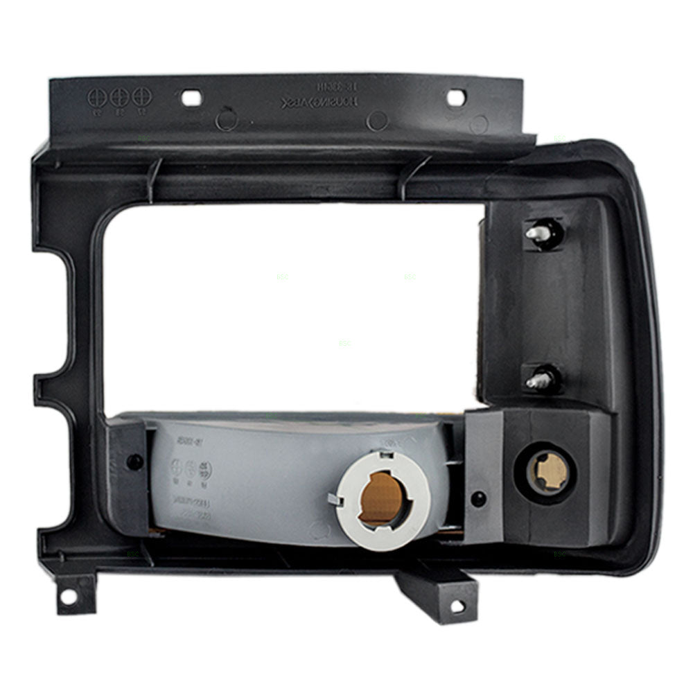 Brock Replacement Passenger Park Signal Side Marker Light with Headlamp Bezel Compatible with 1991-1996 Dakota with Aero Package 83506612