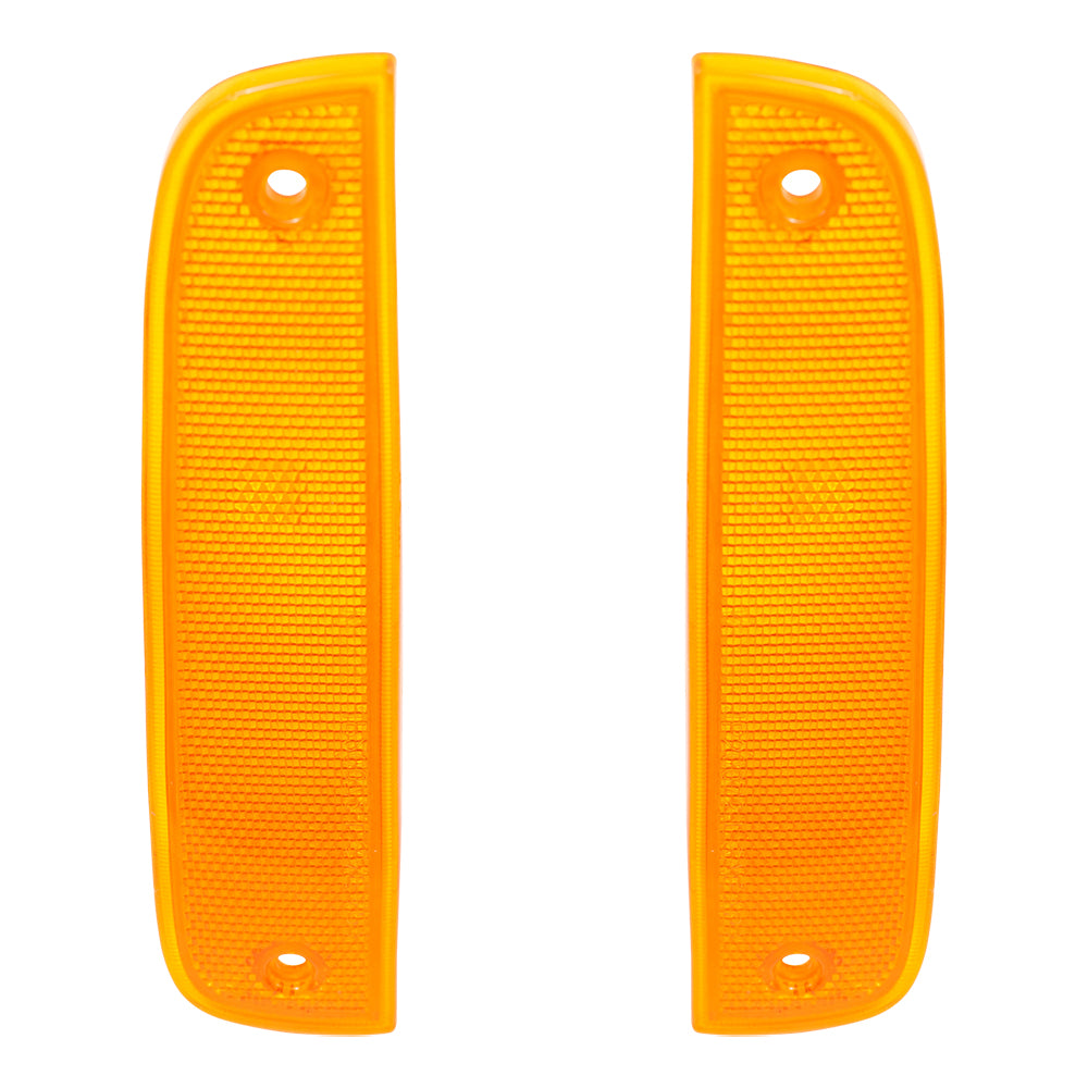 Brock Replacement Set Driver and Passenger Signal Side Marker Lights Compatible with 1997-2001 Cherokee 55055147 55055146