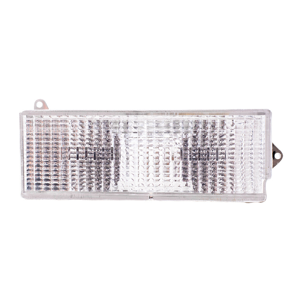 Brock Replacement Set Driver and Passenger Park Signal Front Marker Lights Compatible with 84-96 Cherokee Comanche Wagoneer 56000099 56000098