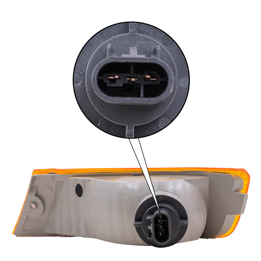 Brock Replacement Passenger Park Signal Front Marker Light Compatible with 2005-2007 Liberty 55156766AE
