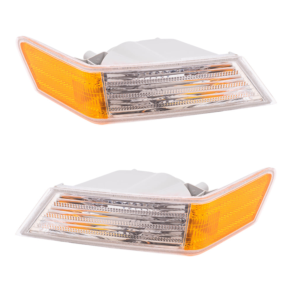Brock Replacement Set Driver and Passenger Park Signal Corner Marker Lights Compatible with 2007-2016 Patriot 68004181AB 68004180AC