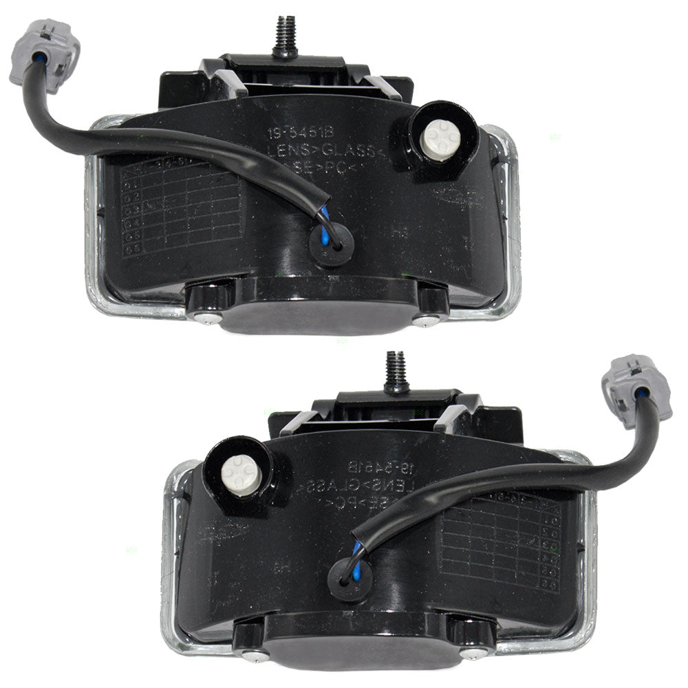 Brock Replacement Set Driver and Passenger Fog Lights Compatible with 1997-2001 Cherokee 55055275AB 55055274AB