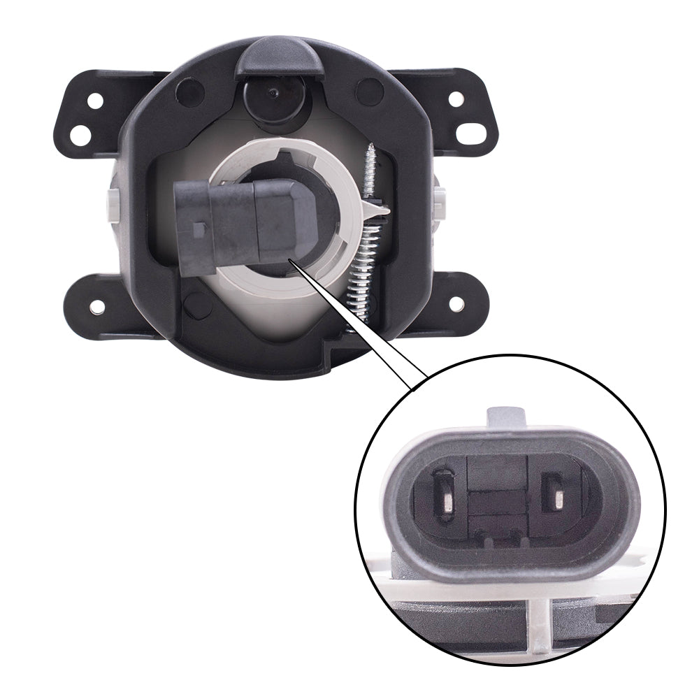 Brock Replacement Fog Light Lamp Compatible with Magnum Journey PT Cruiser Wrangler 300 4805856AA