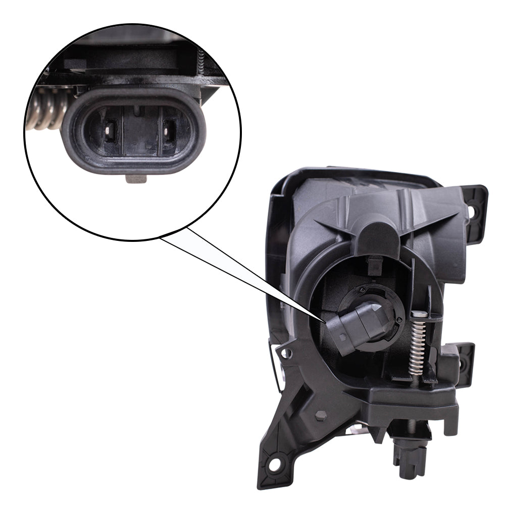 Brock Replacement Driver Side Standard Type Fog Light Assembly Compatible with 2013-2018 1500 & 2019-2021 1500 Classic