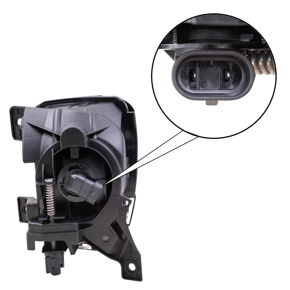 Brock Replacement Passenger Side Standard Type Fog Light Assembly Compatible with 2013-2018 1500 & 2019-2021 1500 Classic