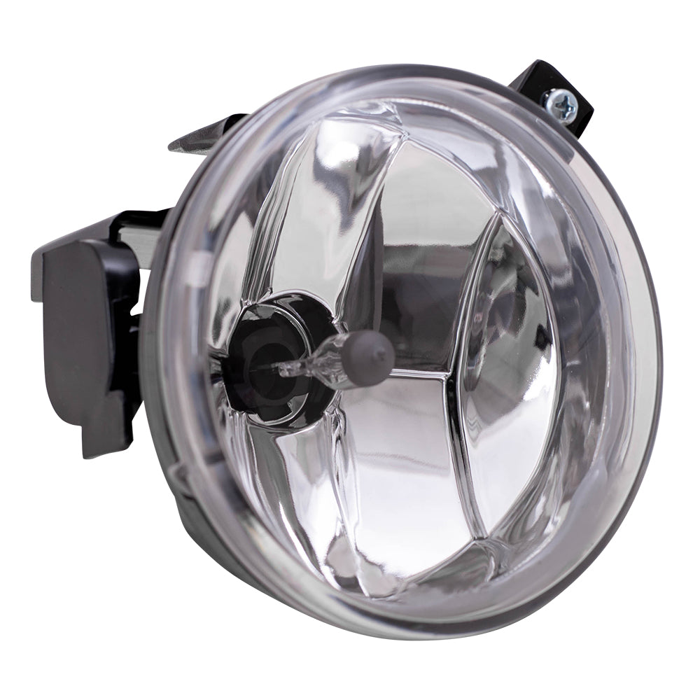 Brock Replacement Round Fog Light Lamp w/ Clear Lens Compatible with 01-03 Durango 01-04 Dakota Pickup Truck 55077320AB