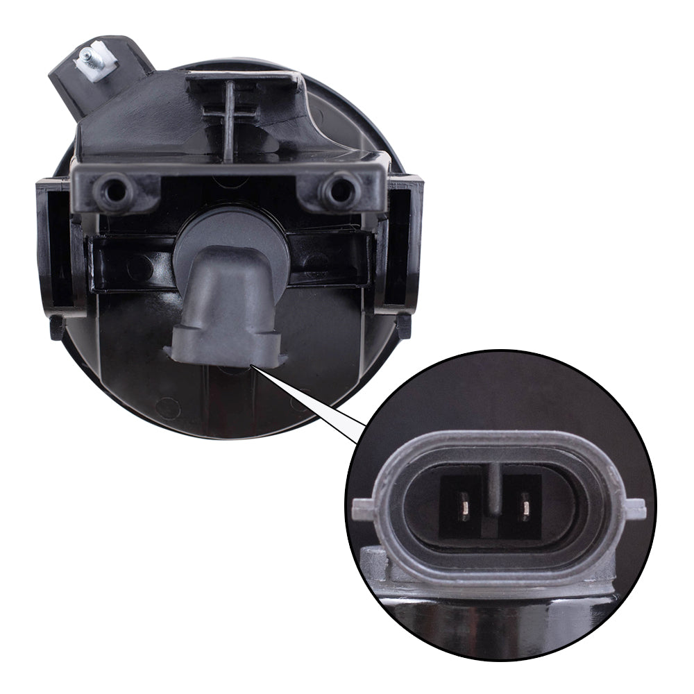 Brock Replacement Round Fog Light Lamp w/ Clear Lens Compatible with 01-03 Durango 01-04 Dakota Pickup Truck 55077320AB