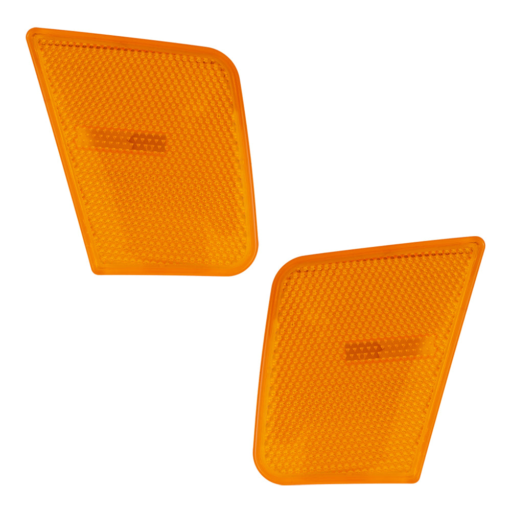 Brock Replacement Set Driver and Passenger Signal Side Marker Lights Compatible with 2005-2007 Liberty 55156883AB 55156882AB