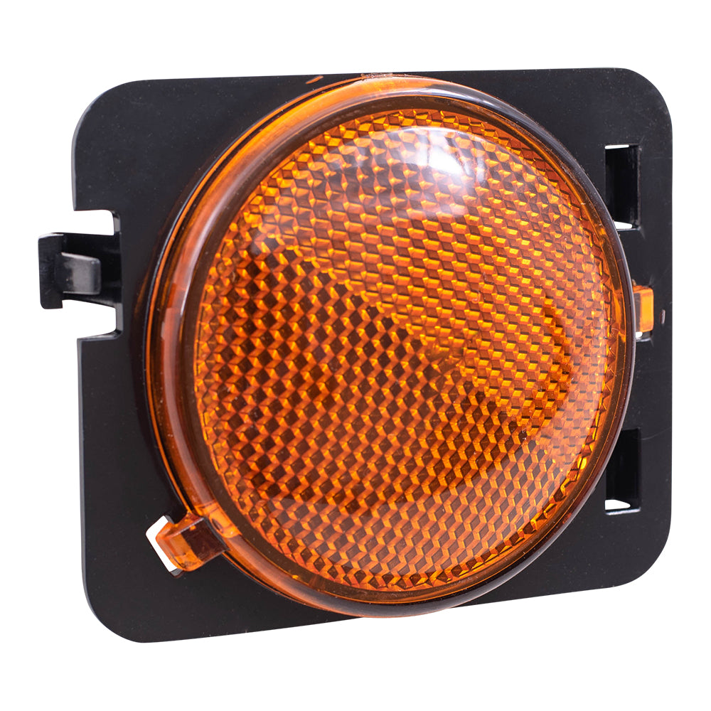 Brock Replacement Pair Set Signal Side Marker Lights Compatible with 2007-2017 Wrangler 2018 Wrangler JK 55078145AA 55078144AA