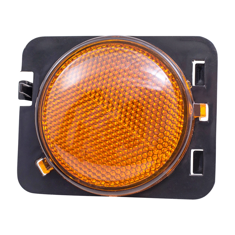 Brock Replacement Passengers Signal Side Marker Light Compatible with 2007-2017 Wrangler 2018 Wrangler JK 55078144AA CH2551127