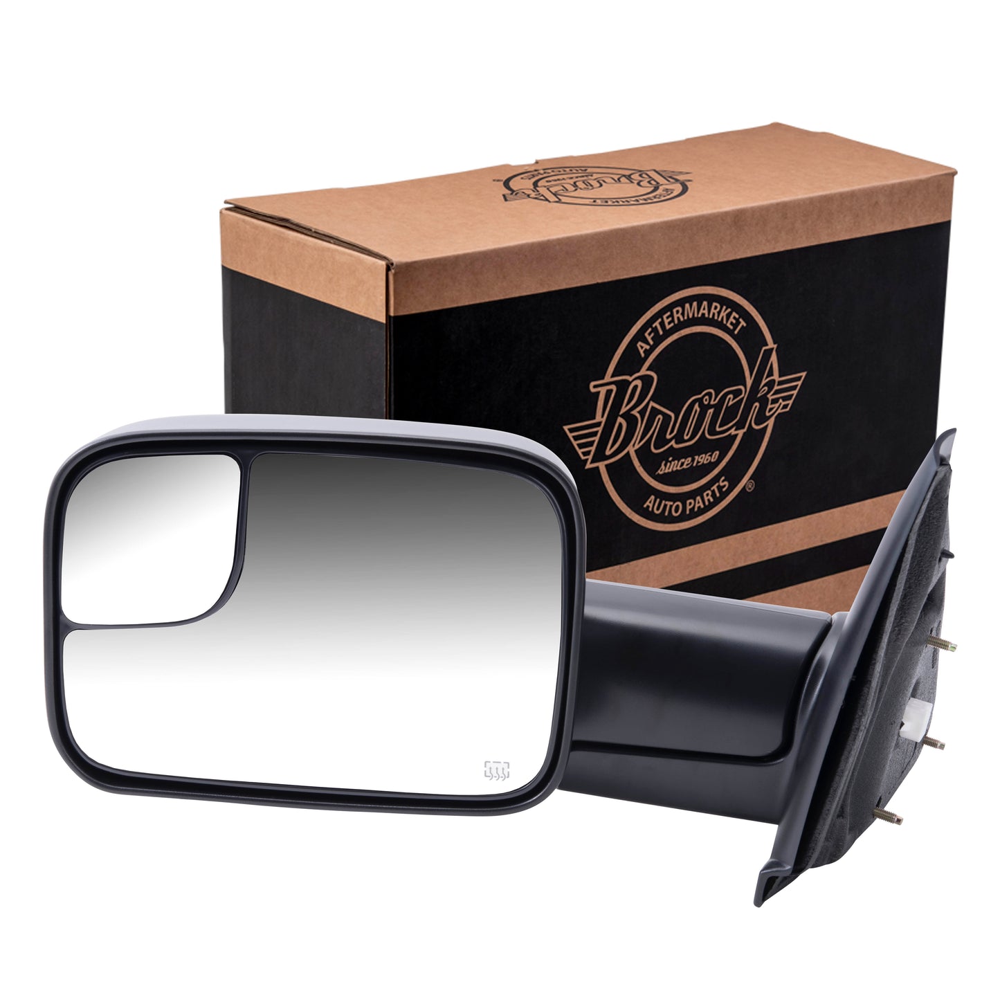 Power Mirror for 2002-2008 Ram 1500 7X10 Flip-Up Trailer Tow Package Heated Manual Fold for 2003-2009 Ram 2500 55077445AO Left CH1320228