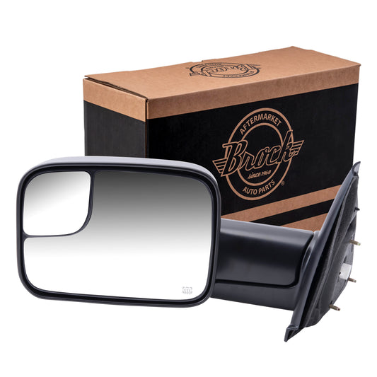 Power Mirror for 2002-2008 Ram 1500 7X10 Flip-Up Trailer Tow Package Heated Manual Fold for 2003-2009 Ram 2500 55077445AO Left CH1320228