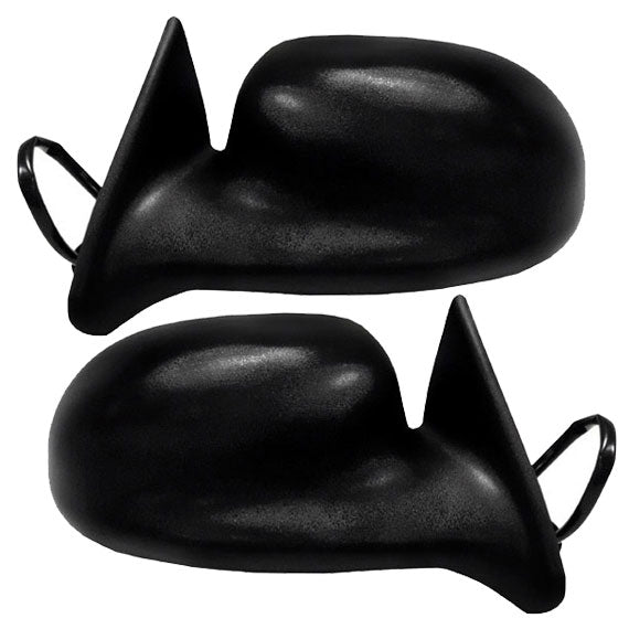 Replacement Set Driver and Passenger Power Side View Mirrors 5x7 Textured Black Compatible with 2001-2004 Dakota 2001-2003 Durango 55077251AB 55077250AB