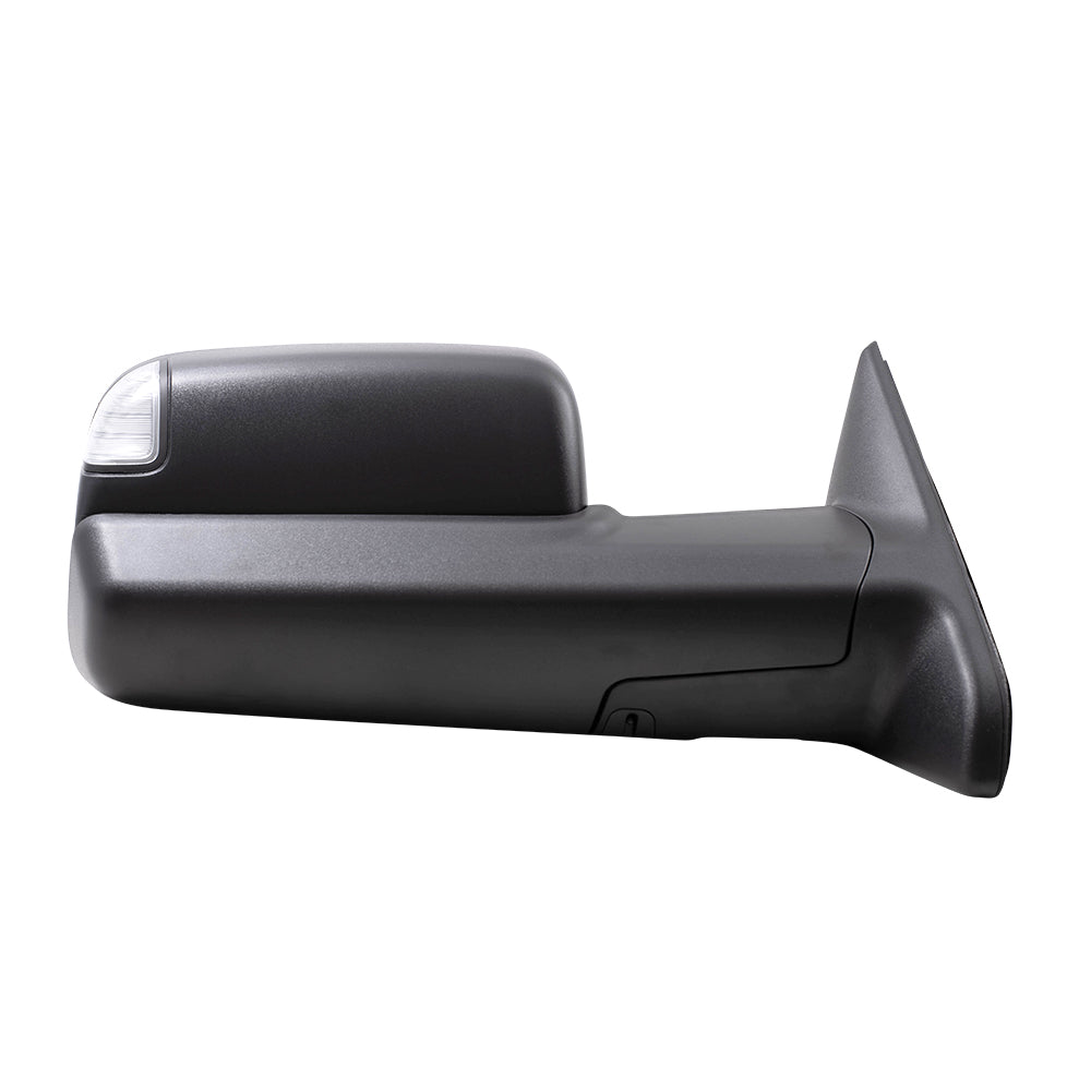 Brock Replacement Passenger Side Power Tow Mirror with Heat, Signal and Puddle Light without Memory Compatible with 2013-2018 1500/2500/3500/4500/5500 & 2019-2021 1500 Classic