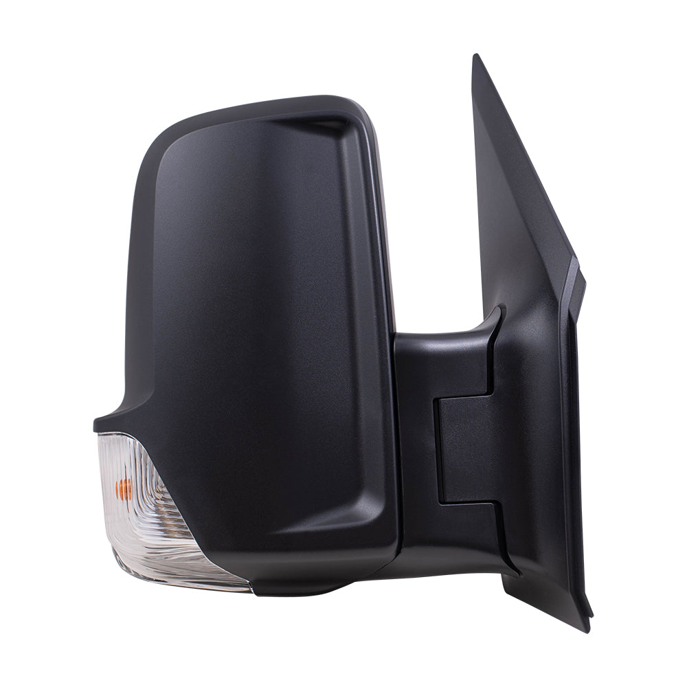 Brock Replacement Driver and Passenger Side Standard Type Power Mirrors Textured Black with Heat and Signal without Blind Spot Detection Compatible with 2006-2018 Sprinter