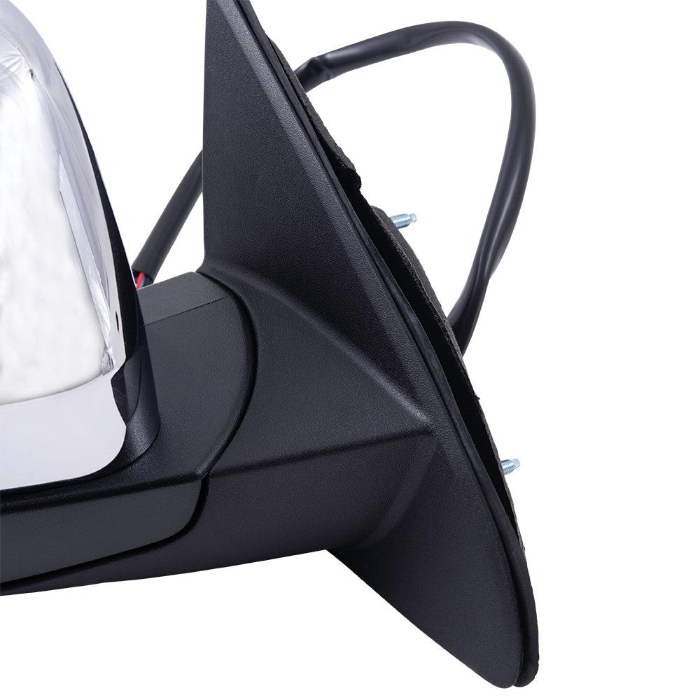 Brock Aftermarket Replacement Driver Left Passenger Right Power Mirror Chrome With Heat-Signal-Memory-Blind Spot Detection Without Auto Dim Set Compatible With 2011-2021 Jeep Grand Cherokee Code GQU