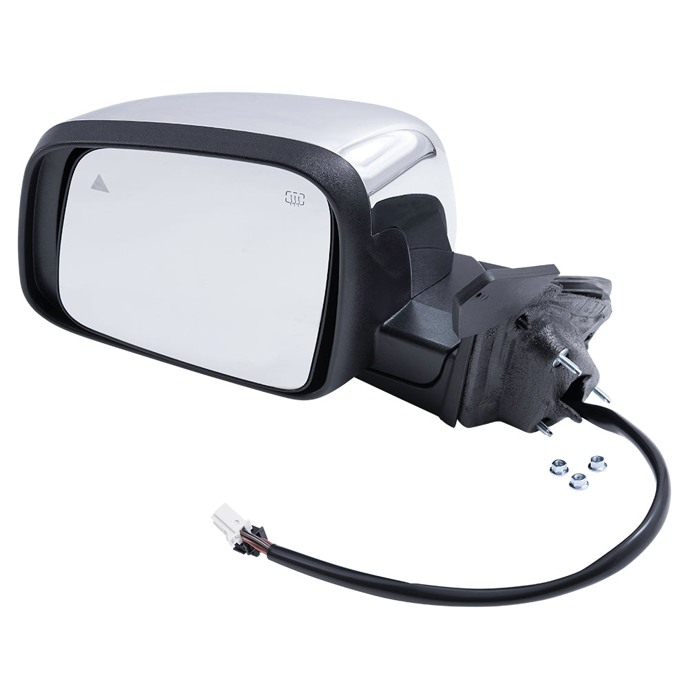 Power Mirror for 2011-2021 Grand Cherokee Blind Spot Detection Turn Signal Indicator Memory Heated Manual Fold for 2022 Grand Cherokee WK 68236931AF Left CH1320359