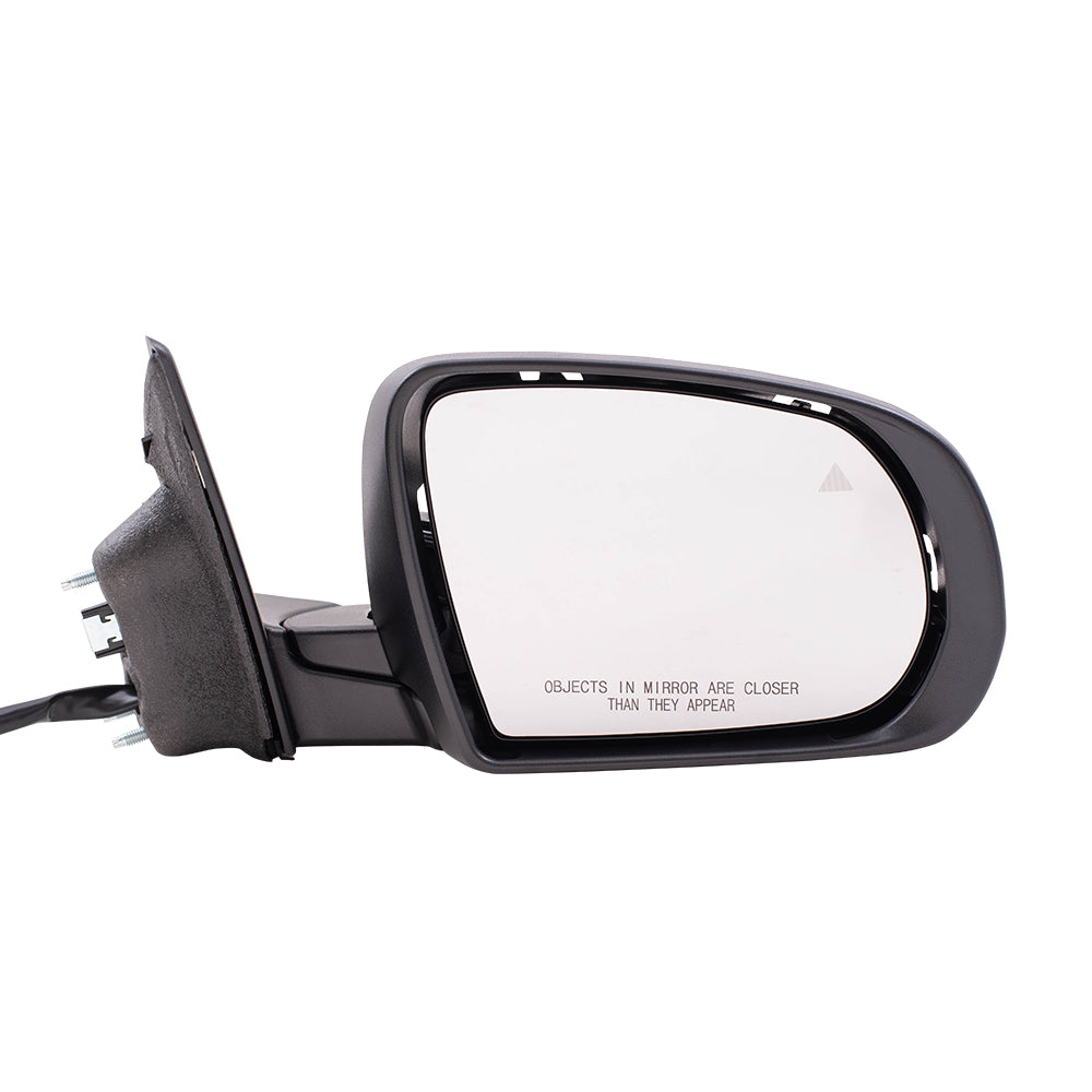 Brock Aftermarket Replacement Driver Left Passenger Right Power Mirror Set with Paint to Match Gray Cover-Textured Black Base-Heat-Signal-Blind Spot Detection Compatible with 2017-2021 Jeep Compass