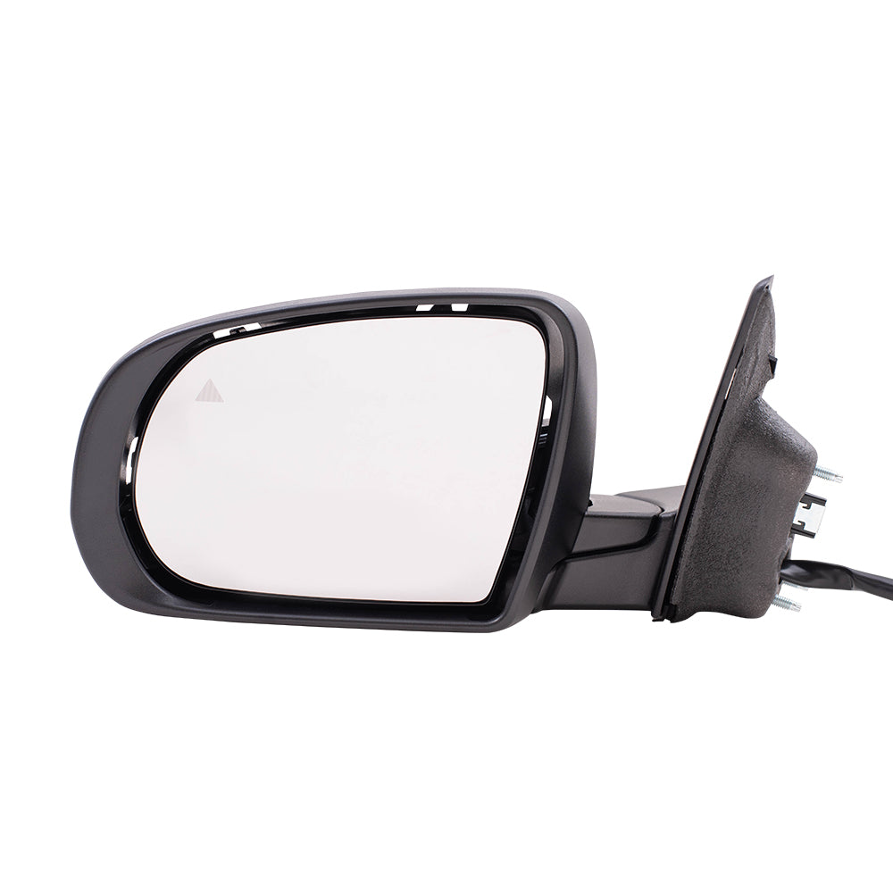 Power Mirror for 2017-2024 Compass Paint To Match Gray Cover-Textured Black Base Blind Spot Detection Turn Signal Indicator Heated Manual Fold 68365143AA Left CH1320501