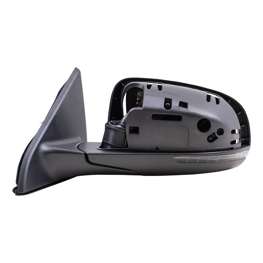 Power Mirror for 2017-2024 Compass Paint To Match Gray Cover-Textured Black Base Blind Spot Detection Turn Signal Indicator Heated Manual Fold 68365143AA Left CH1320501