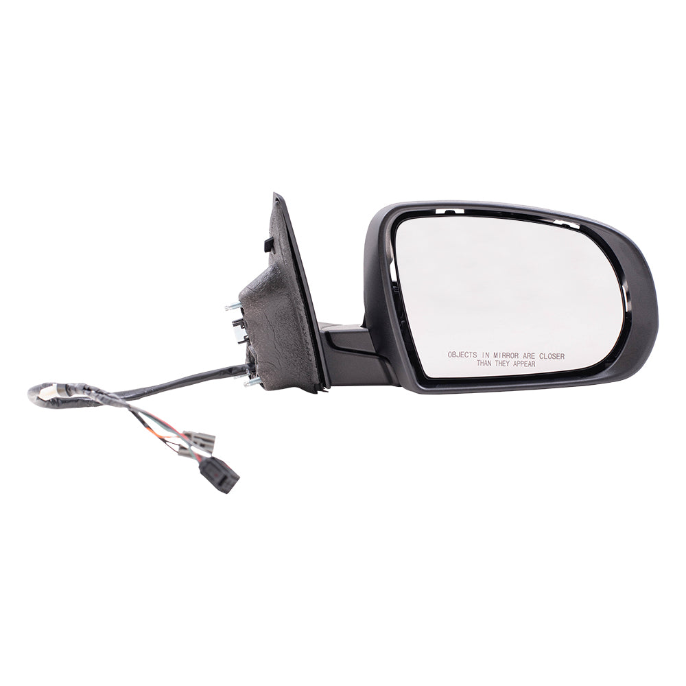 Brock Aftermarket Replacement Passenger Right Power Mirror with Paint to Match Gray Cover-Chrome Base-Heat-Signal without Blind Spot Detection Compatible with 2017-2021 Jeep Compass