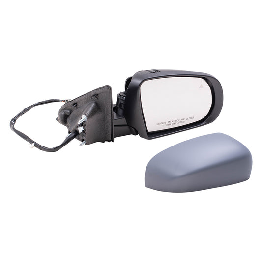 Power Mirror for 2017-2022 Compass Paint To Match Gray Cover-Chrome Base Blind Spot Detection Turn Signal Indicator Heated Manual Fold 68365146AA Right CH1321502