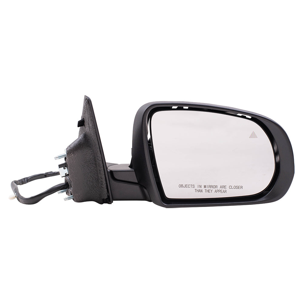 Power Mirror for 2017-2022 Compass Paint To Match Gray Cover-Chrome Base Blind Spot Detection Turn Signal Indicator Heated Manual Fold 68365146AA Right CH1321502