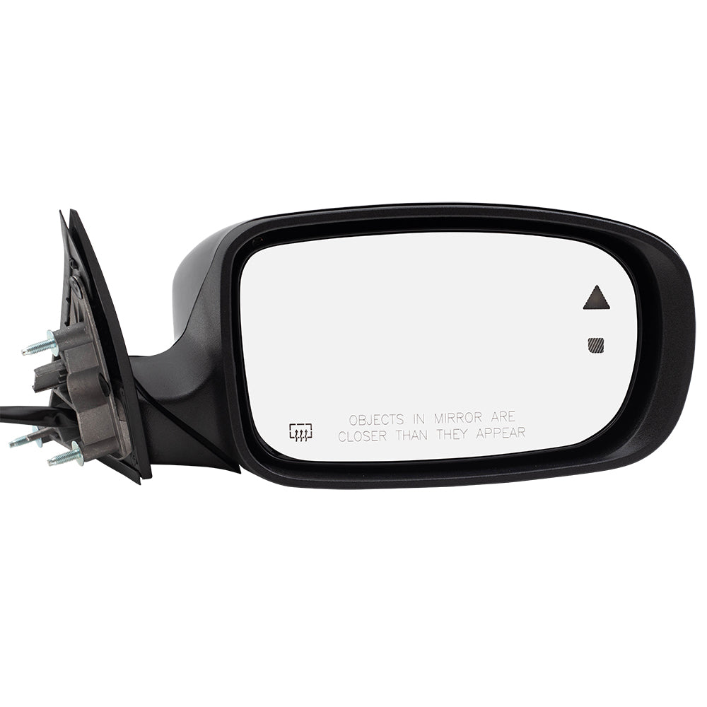 Replacement Set Pair Power Side View Mirrors Heated Blind Spot Detection Compatible with 2011-2018 Charger 1TG41DX8AJ 1TG40DX8AK