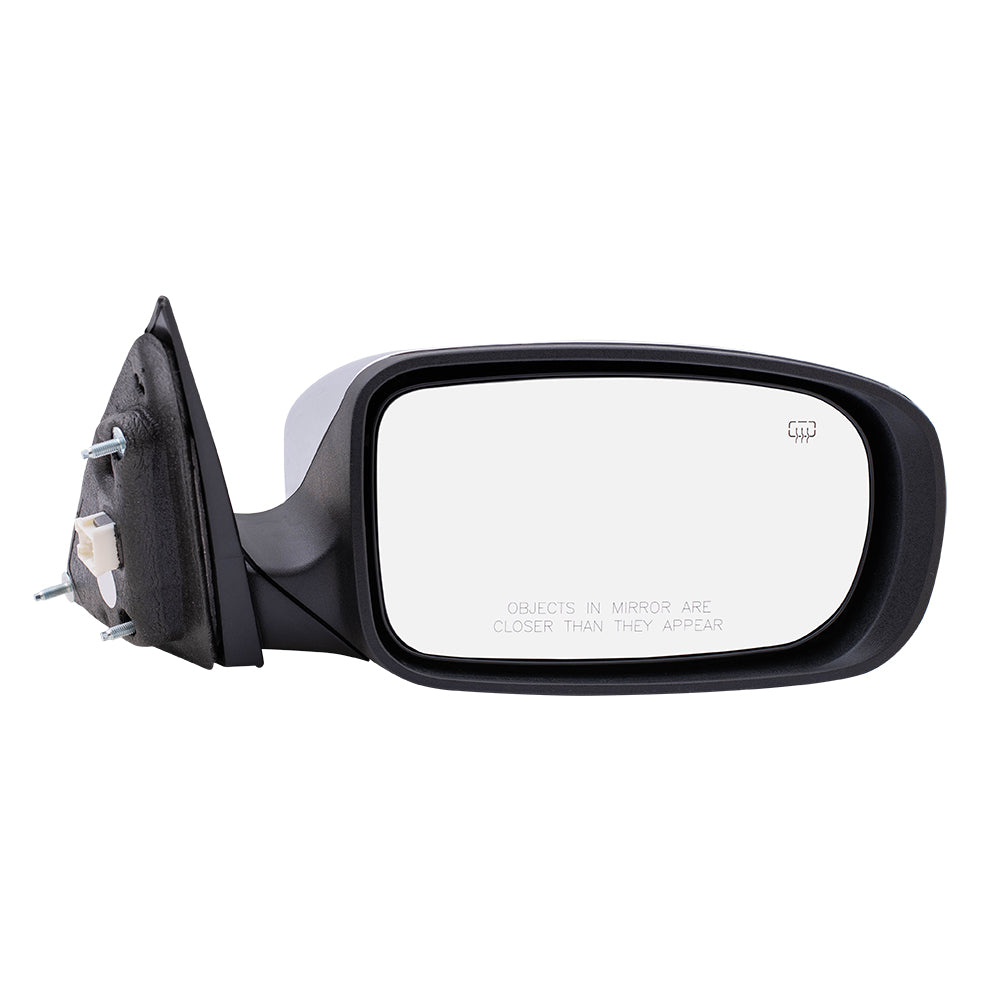 Brock Replacement Set Driver and Passenger Power Side View Mirrors Heated with Chrome Covers Compatible with 2011-2014 200 Sedan 68081541AD 68081540AD