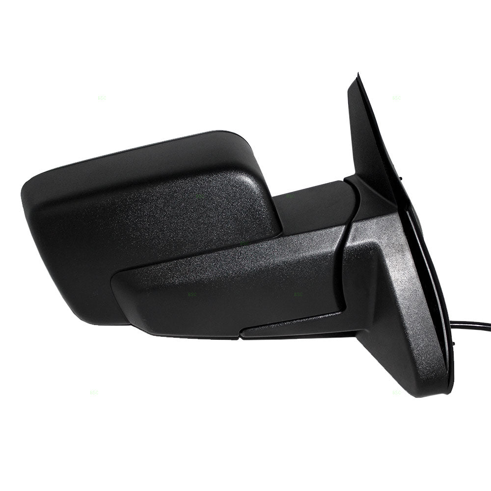 Replacement Passenger Power Side View Mirror Heated Textured Black Compatible with 2006-2010 Commander 55396636AD