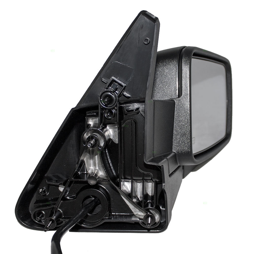 Replacement Passenger Power Side View Mirror Heated Textured Black Compatible with 2006-2010 Commander 55396636AD