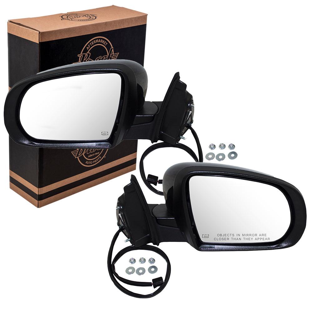 Pair Set Power Side View Mirrors Heated Replacement for 14-18 Jeep Cherokee 68228913AA 68228912AA