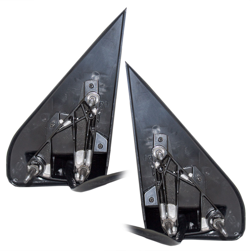 Brock Aftermarket Replacement Driver Left Passenger Right Power Mirror Set Textured Black Manual Foldaway with Heat-Memory-10 Hole Dual Connectors Compatible with 2008-2012 Jeep Liberty