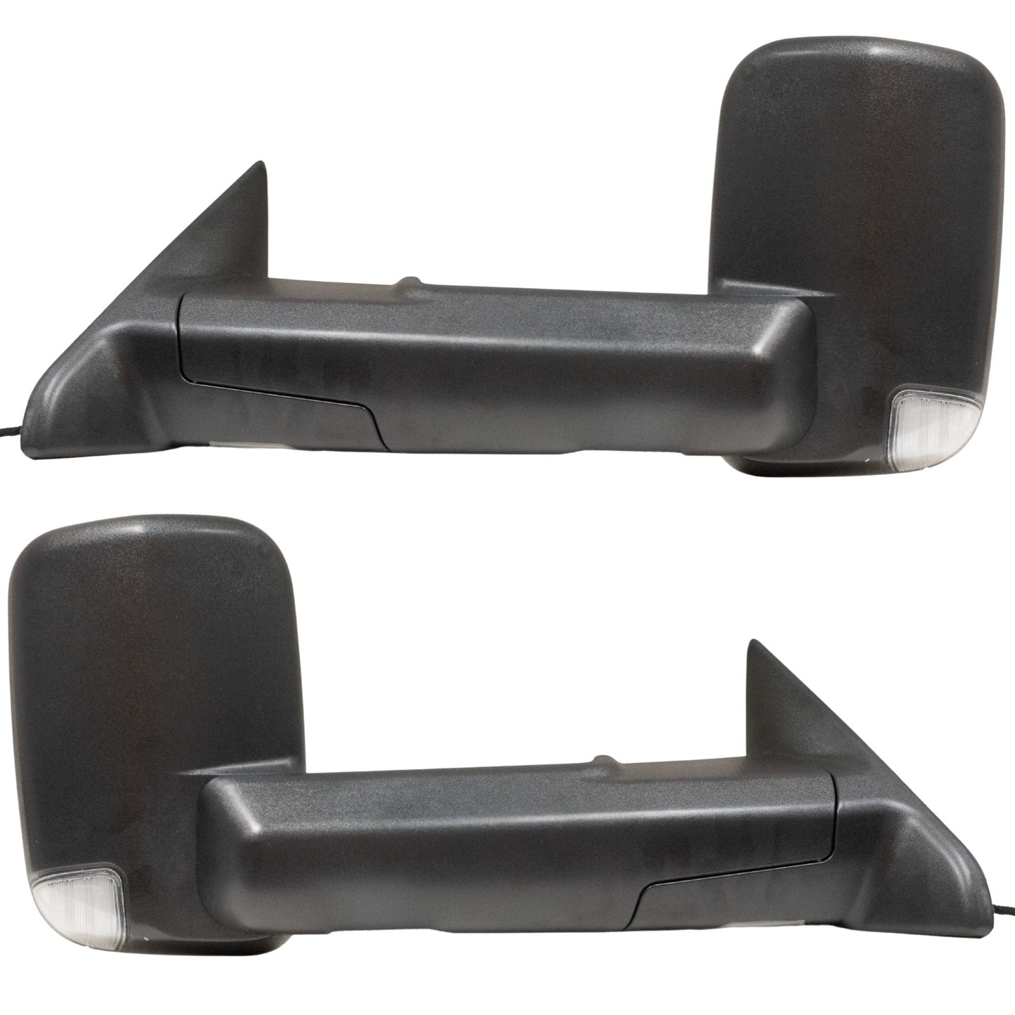 Power Towing Mirror for 2009-2010 Ram 1500 Flip-Up Turn Signal Indicator Puddle Lamp Heated Manual Fold for 2010 Ram 2500 for 2011-2012 1500 for 2011-2012 2500 55372071AK Set CH1320315
