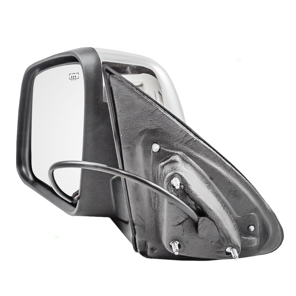 Replacement Driver Power Side View Mirror Heated with Chrome Cover Compatible with 2011-2018 Durango 68237573AC