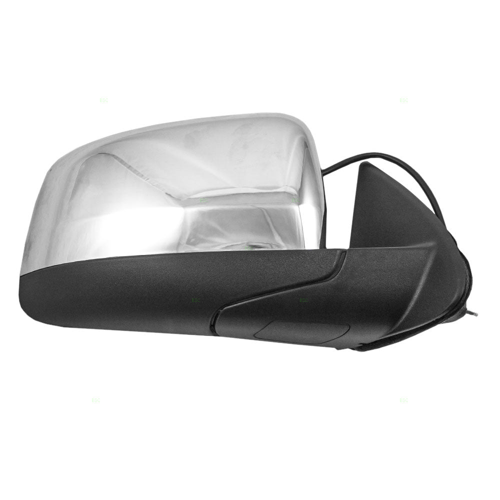 Replacement Passenger Power Side View Mirror Heated with Chrome Cover Compatible with 2011-2018 Durango 68249321AB