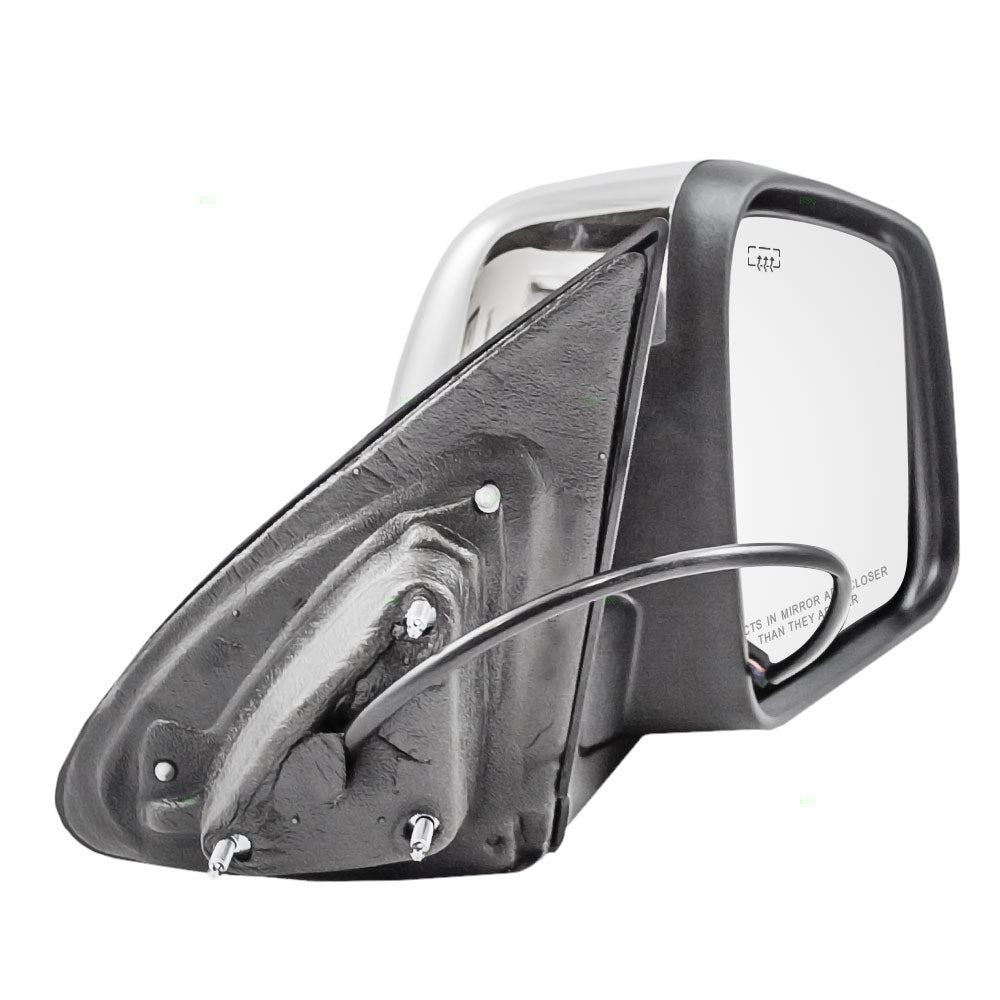 Replacement Passenger Power Side View Mirror Heated with Chrome Cover Compatible with 2011-2018 Durango 68249321AB