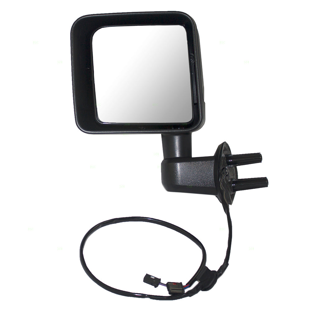 Brock Replacement Driver Power Side View Mirror Heated OEM Upgrade Type Compatible with 2015-2017 Wrangler 5VJ77DX8AB