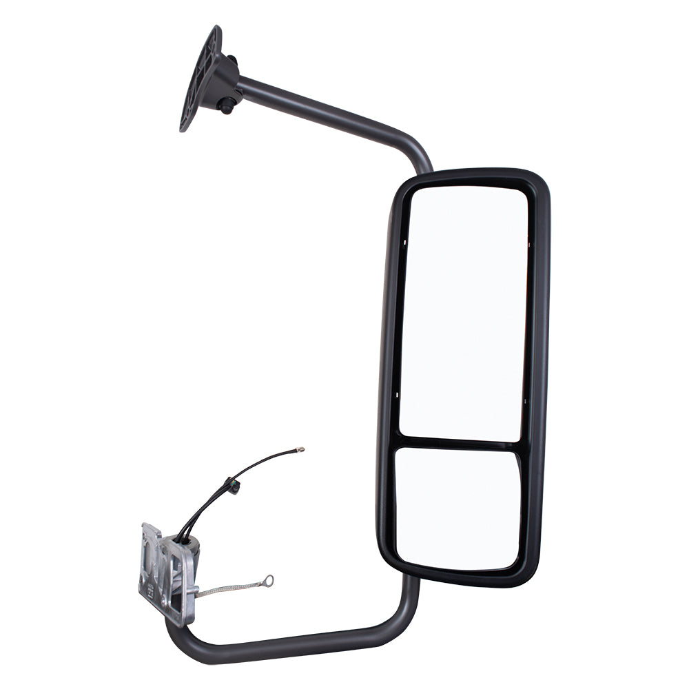 Replacement Passengers Power Mirror Textured Black with Heat Antenna Compatible with 1996-2017 Columbia A22-65433-003