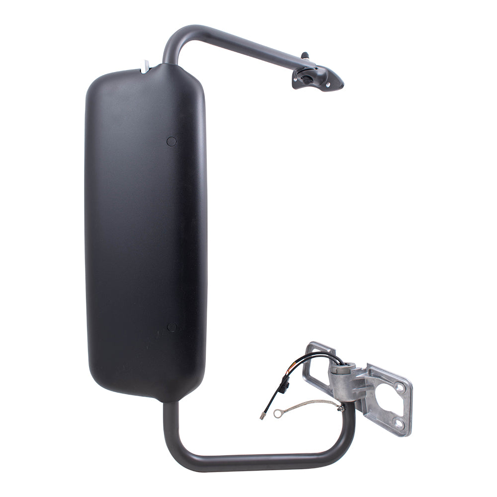 Replacement Passengers Power Mirror Textured Black with Heat Antenna Compatible with 1996-2017 Columbia A22-65433-003
