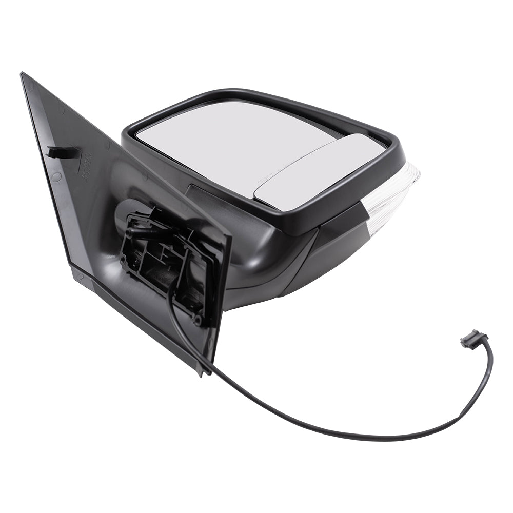 Brock Replacement Passenger Side Standard Type Manual Mirror Textured Black with Signal without Heat Compatible with 2006-2018 Sprinter