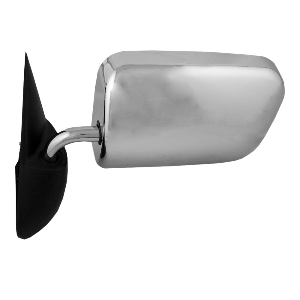 Replacement Driver Manual Side View Mirror 6x9 Standard Mount Chrome Compatible with 1994-1997 1500 2500 3500 Pickup Truck 55022241